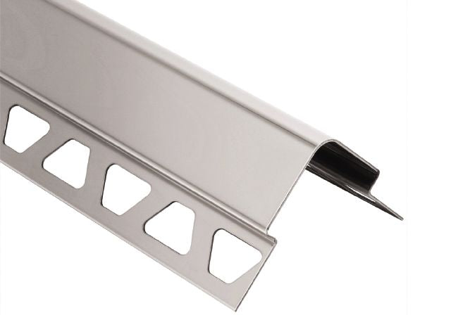 Schluter ECK-E Profilé robustre de protection des coins extérieurs de 90 ° Acier inoxydable (V4) 7/16" x 1-15/32" x 8' 2-1/2"