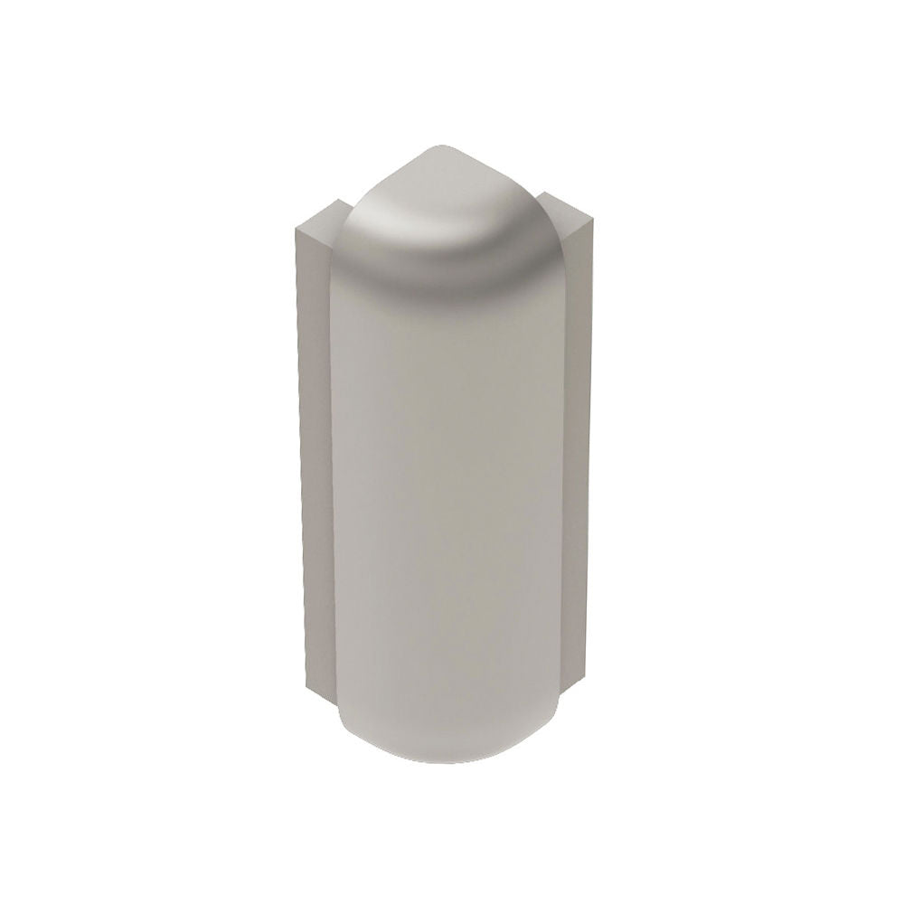 Schluter RONDEC-STEP Coin extérieur 90° avec ailette verticale de 2-1/4" - aluminium anodisé nickel mat 1/2" (12.5 mm)