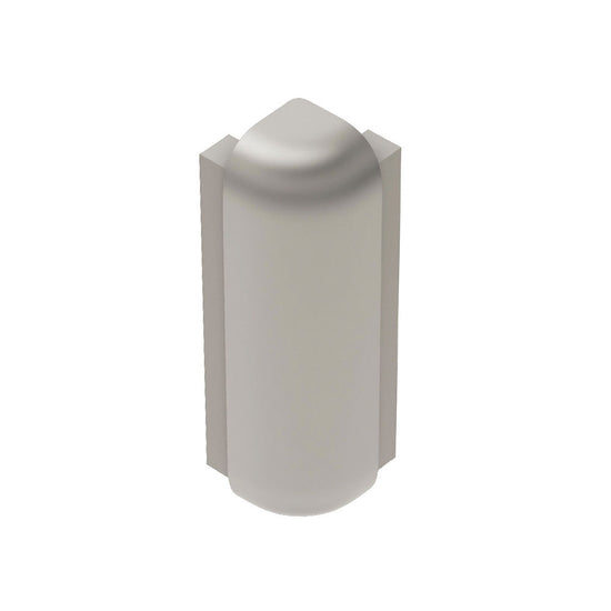 Schluter RONDEC-STEP Coin extérieur 90° avec ailette verticale de 2-1/4" - aluminium anodisé nickel mat 1/2" (12.5 mm)