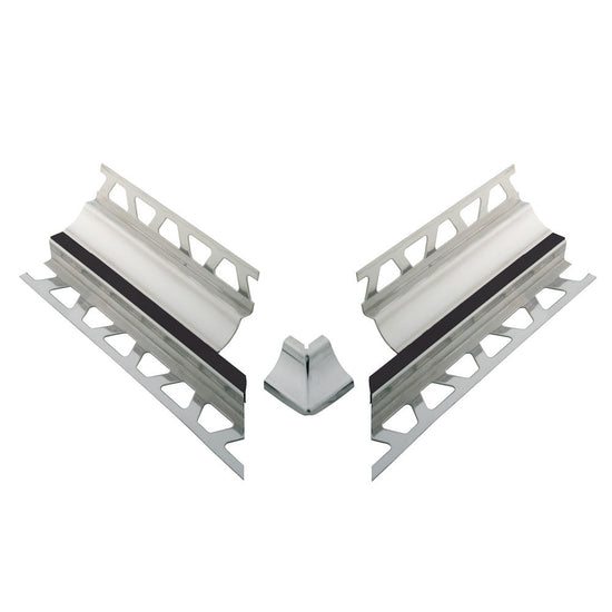 Schluter DILEX-HKS Ensemble de coin extérieurs 90° avec un radius de 23/32" - acier inoxydable (V2) noir 3/8" x 7/16"