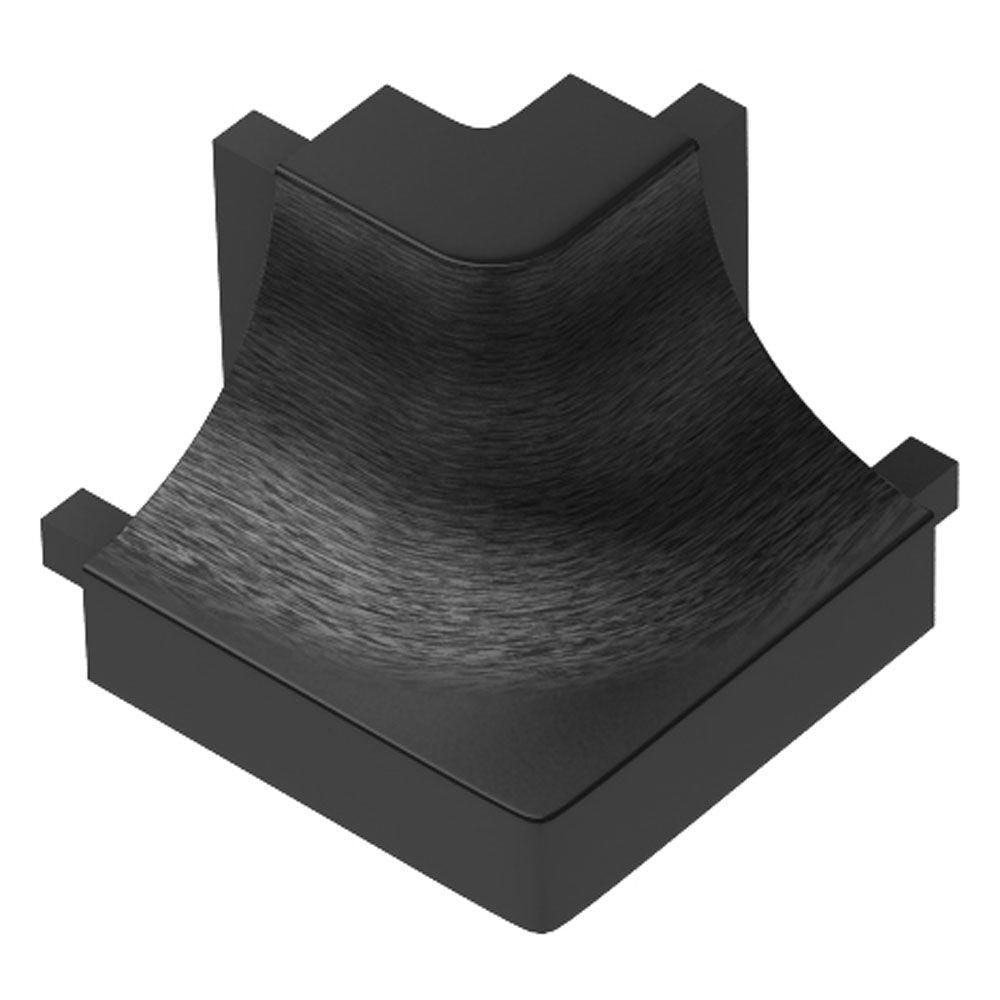 Schluter DILEX-AHK Coin extérieur rond 90° avec un radius de 3/8" (10 mm) - aluminium anodisé graphite brossé