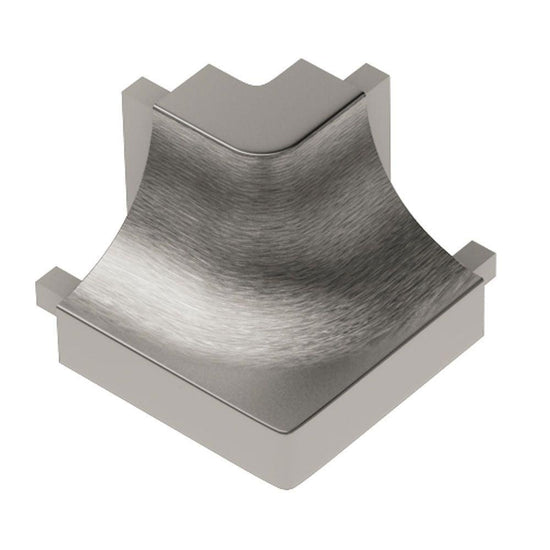 Schluter DILEX-AHK Coin extérieur rond 90° avec un radius de 3/8" (10 mm) - aluminium anodisé nickel brossé