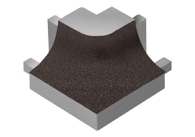 Schluter DILEX-AHK Coin extérieur rond 90° avec un radius de 3/8" (10 mm) - aluminium anthracite foncé