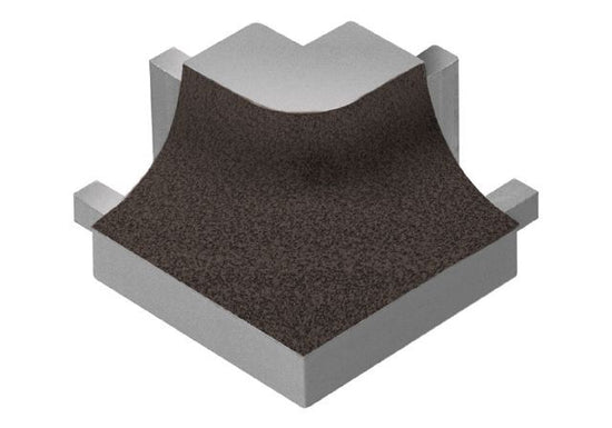 Schluter DILEX-AHK Coin extérieur rond 90° avec un radius de 3/8" (10 mm) - aluminium anthracite foncé
