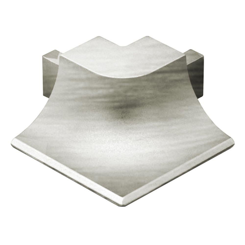 Schluter DILEX-AHKA Coin extérieur 90° avec un radius de 3/8" (10 mm) - aluminium anodisé nickel brossé