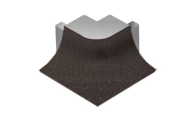 Schluter DILEX-AHKA Coin extérieur 90° avec un radius de 3/8" (10 mm) - aluminium anthracite foncé