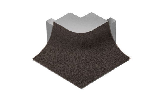 Schluter DILEX-AHKA Coin extérieur 90° avec un radius de 3/8" (10 mm) - aluminium anthracite foncé