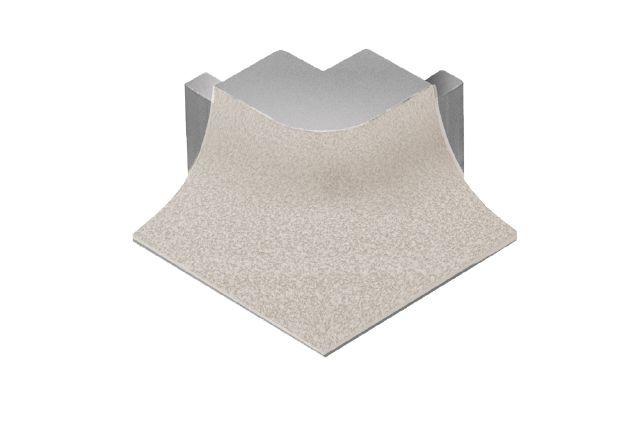 Schluter DILEX-AHKA Coin extérieur 90° avec un radius de 3/8" (10 mm) - aluminium ivoire