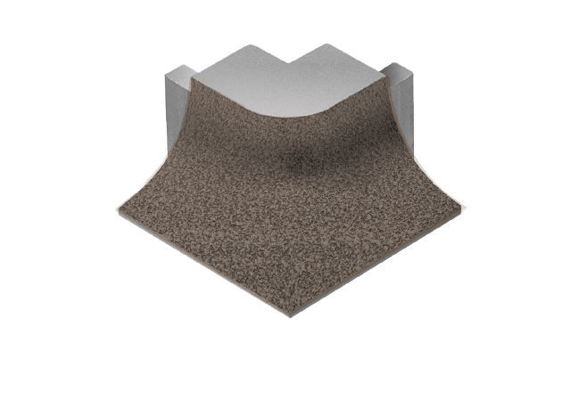 Schluter DILEX-AHKA Coin extérieur 90° avec un radius de 3/8" (10 mm) - aluminium anthracite clair