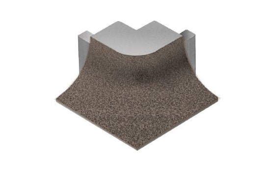 Schluter DILEX-AHKA Coin extérieur 90° avec un radius de 3/8" (10 mm) - aluminium anthracite clair