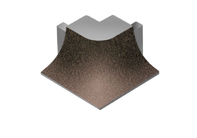 Schluter DILEX-AHKA Coin extérieur 90° avec un radius de 3/8" (10 mm) - aluminium bronze
