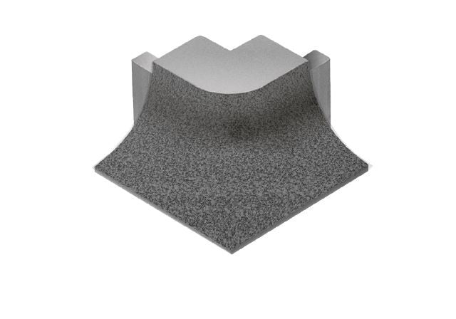 Schluter DILEX-AHKA Coin extérieur 90° avec un radius de 3/8" (10 mm) - aluminium gris pierre