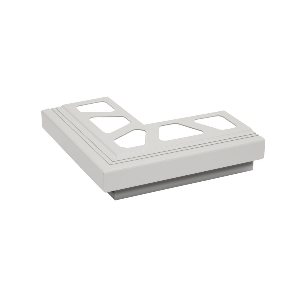 Schluter BARA-RAK Coin extérieur 90° pour profilés de bordure de balcon aluminium blanc éclatant