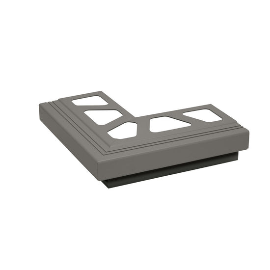 Schluter BARA-RAK Coin extérieur 90° pour profilés de bordure de balcon aluminium gris métallique