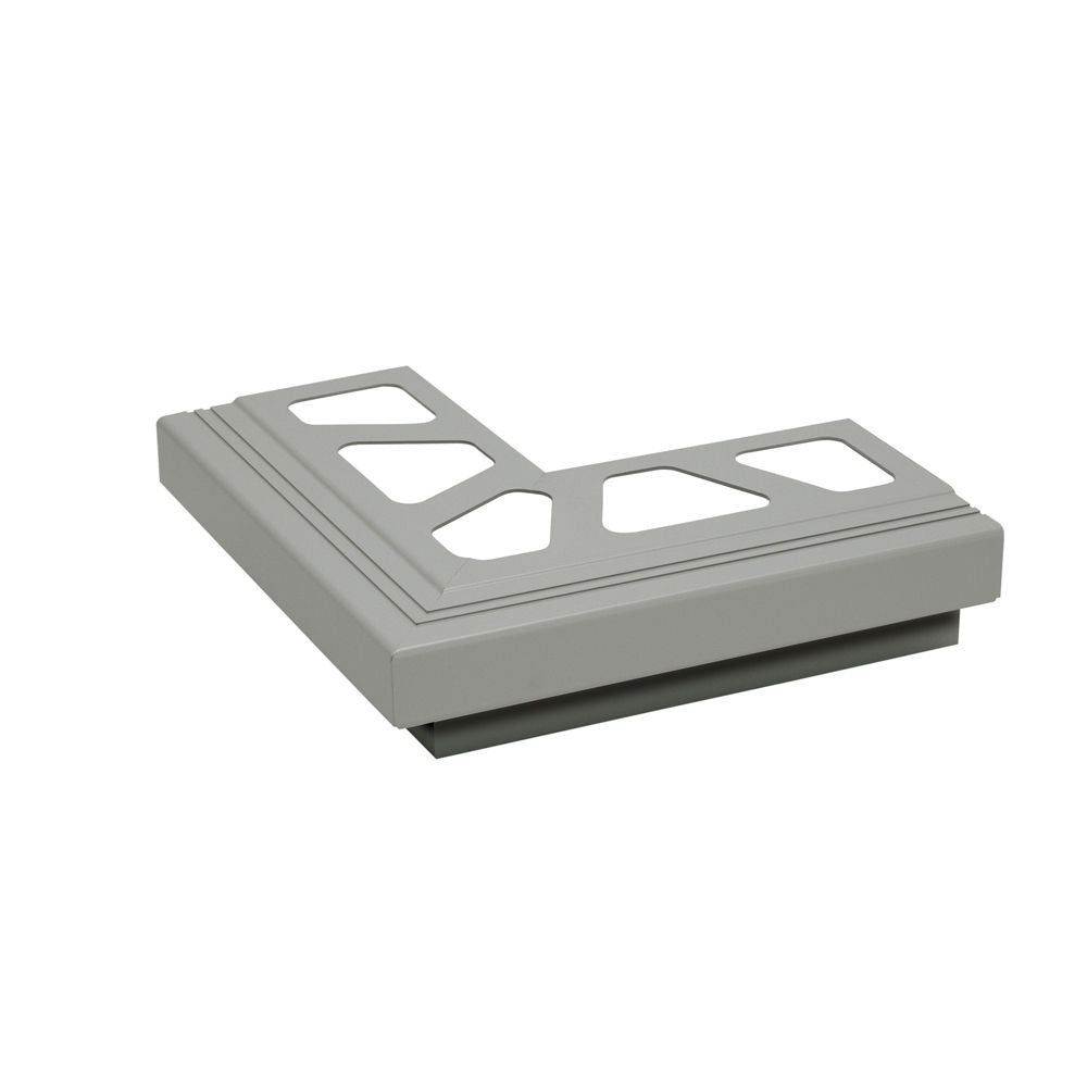 Schluter BARA-RAK Coin extérieur 90° pour profilés de bordure de balcon aluminium gris classique