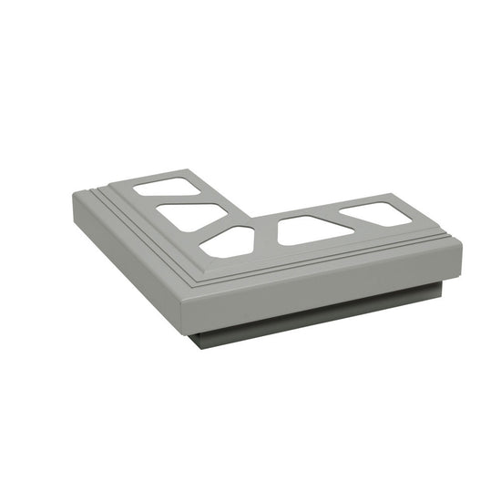 Schluter BARA-RAK Coin extérieur 90° pour profilés de bordure de balcon aluminium gris classique