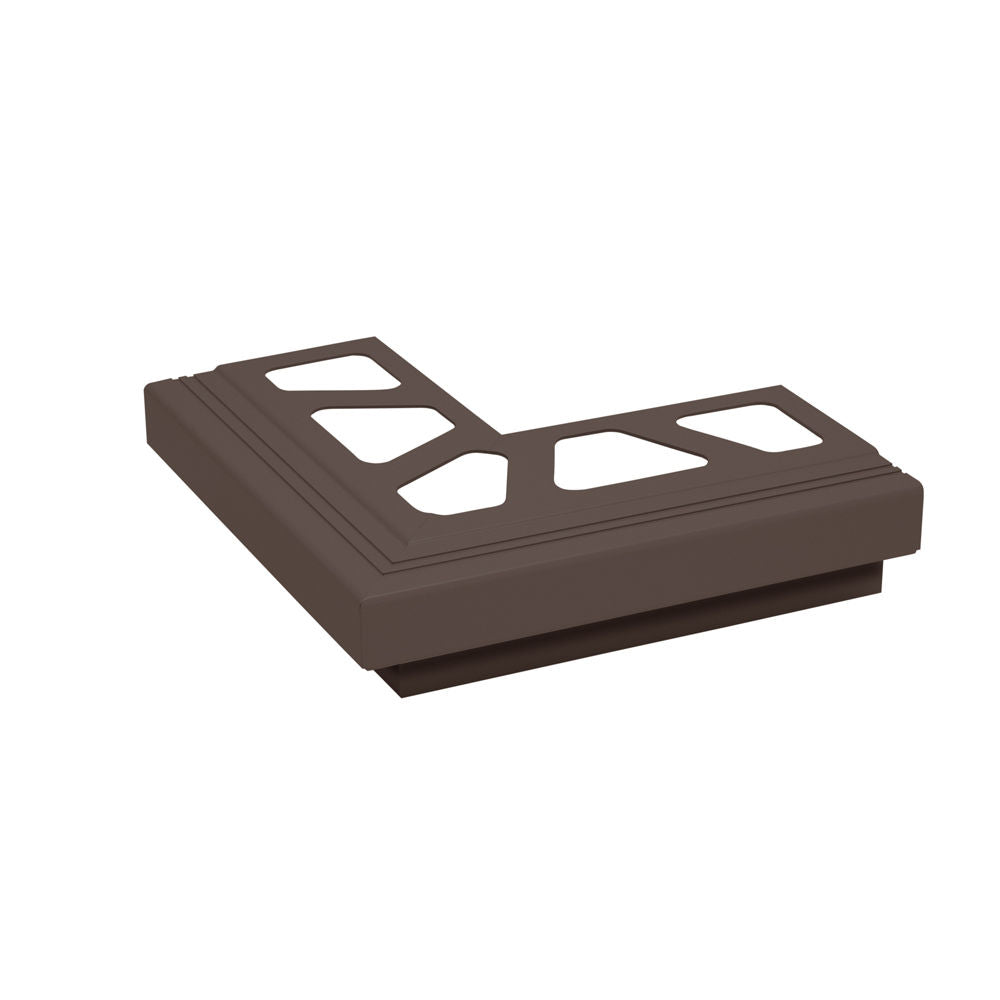 Schluter BARA-RAK Coin extérieur 90° pour profilés de bordure de balcon aluminium brun noir