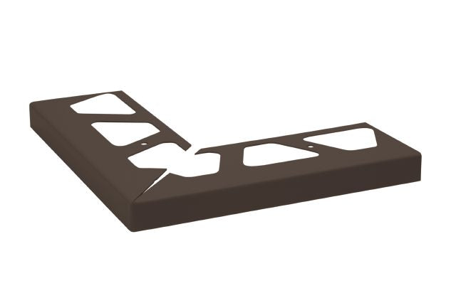 Schluter BARA-RW Coin extérieur 90° pour profilé de bordure de balcon aluminium brun noir 4-3/4" (120 mm)