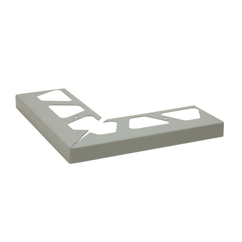Schluter BARA-RW Coin extérieur 90° pour profilé de bordure de balcon aluminium gris classique 9/16" (15 mm)