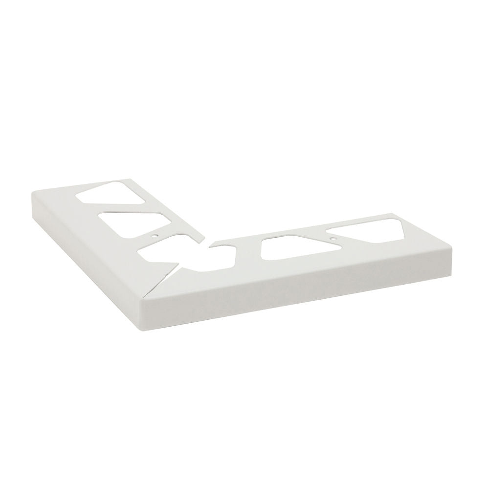 Schluter BARA-RW Coin extérieur 90° pour profilé de bordure de balcon aluminium blanc éclatant 1-3/16" (30 mm)