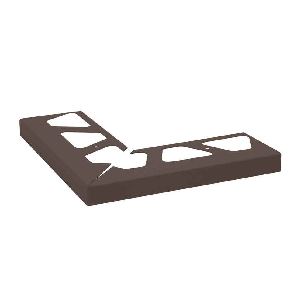 Schluter BARA-RW Coin extérieur 90° pour profilé de bordure de balcon aluminium brun noir 2-3/16" (55 mm)