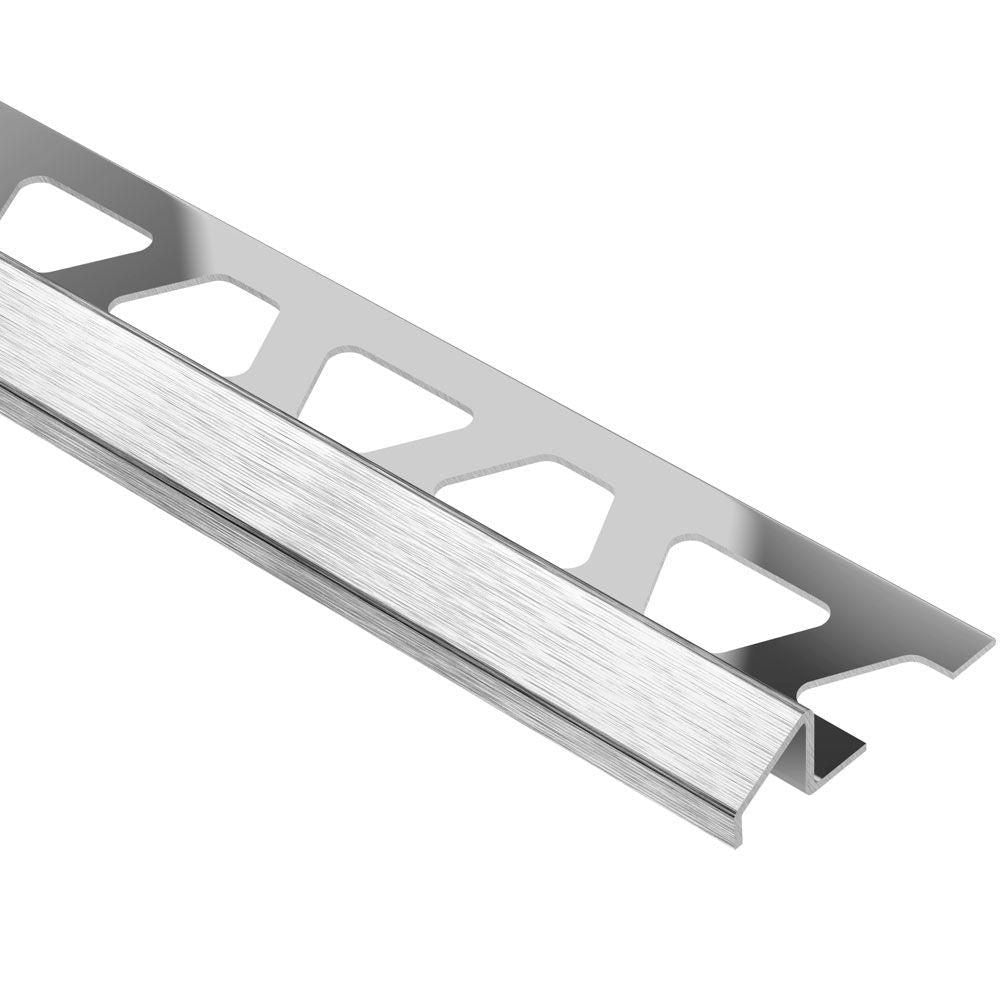 Schluter RENO-U Profilé réducteur - acier inoxydable (V2) brossé 5/16" (8 mm) x 8' 2-1/2"