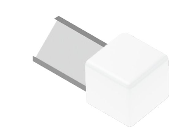 Schluter QUADEC Coin extérieur 90° Aluminium Blanc Éclatant 3/8" (10 mm)