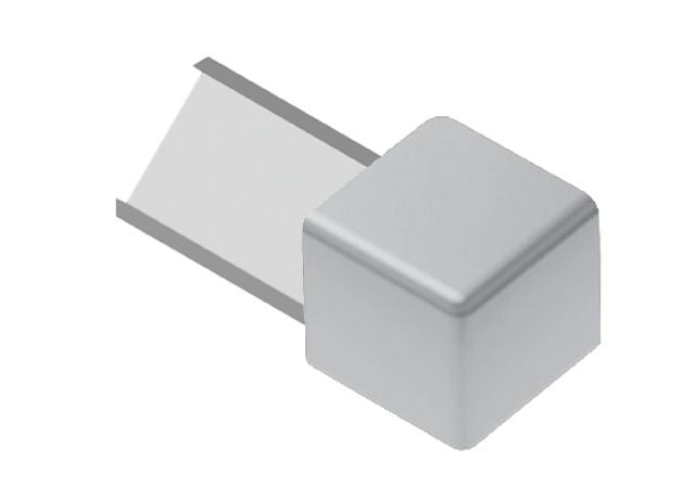 Schluter QUADEC Coin extérieur 90° Aluminium Gris classique 3/8" (10 mm)