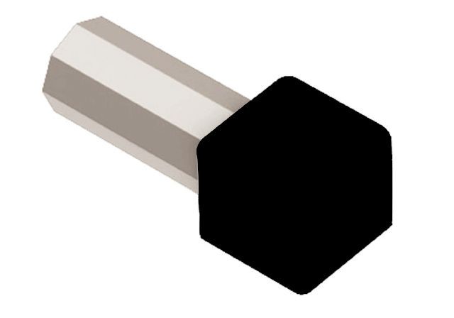 Schluter QUADEC Coin extérieur 90° - aluminium noir 7/16" (11 mm)