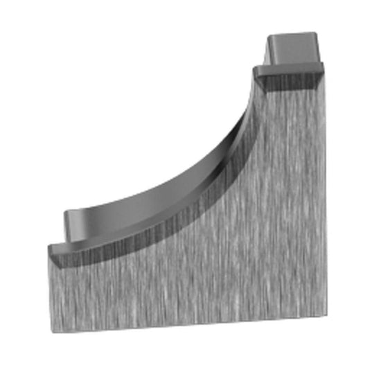 Schluter DILEX-AHK Cap de fermeture - aluminium anodisé chrome brossé