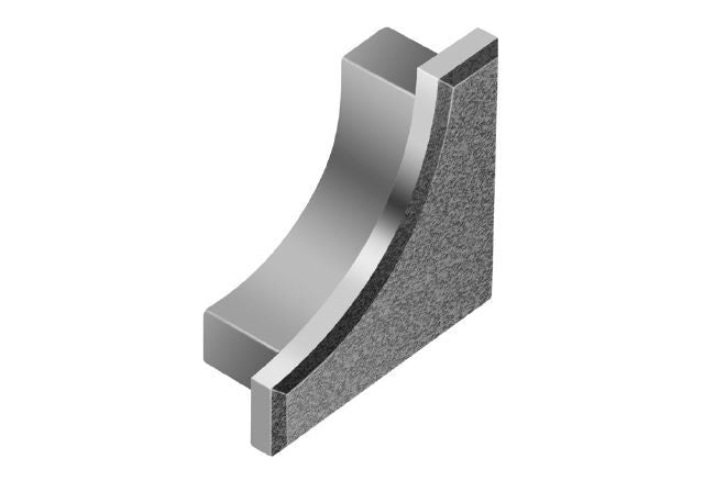 Schluter DILEX-AHK Embout de fermeture aluminium gris pierre