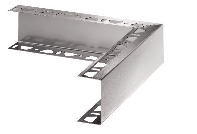 Schluter KERDI-BOARD-ZA Coin extérieur de finition en "U" 90° - acier inoxydable (V2) brossé 1-1/2"
