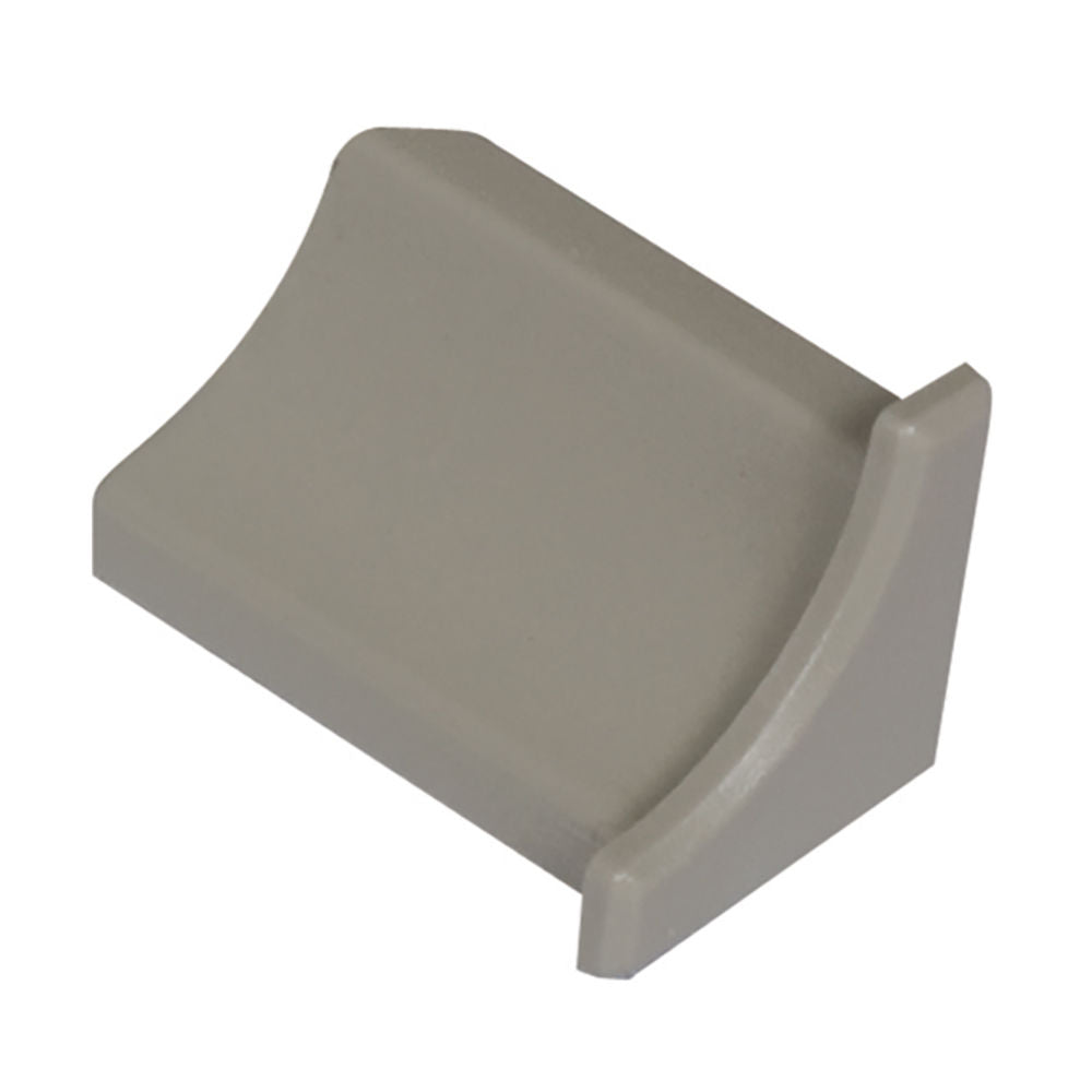 Schluter DILEX-PHK End Cap avec un radius de 3/8" (10 mm) - plastique PVC gris