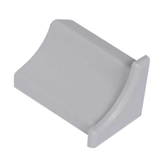 Schluter DILEX-PHK End Cap avec un radius de 3/8" (10 mm) - plastique PVC gris classique