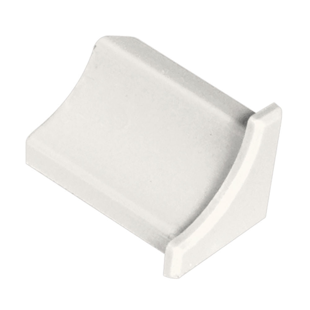 Schluter DILEX-PHK End Cap avec un radius de 3/8" (10 mm) - plastique PVC blanc