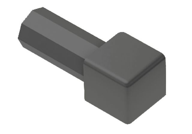 Schluter QUADEC Coin intérieur/extérieur 90° - plastique PVC gris 3/8" (10 mm)