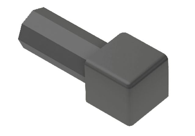 Schluter QUADEC Coin extérieur 90° Plastique PVC Gris 7/16"