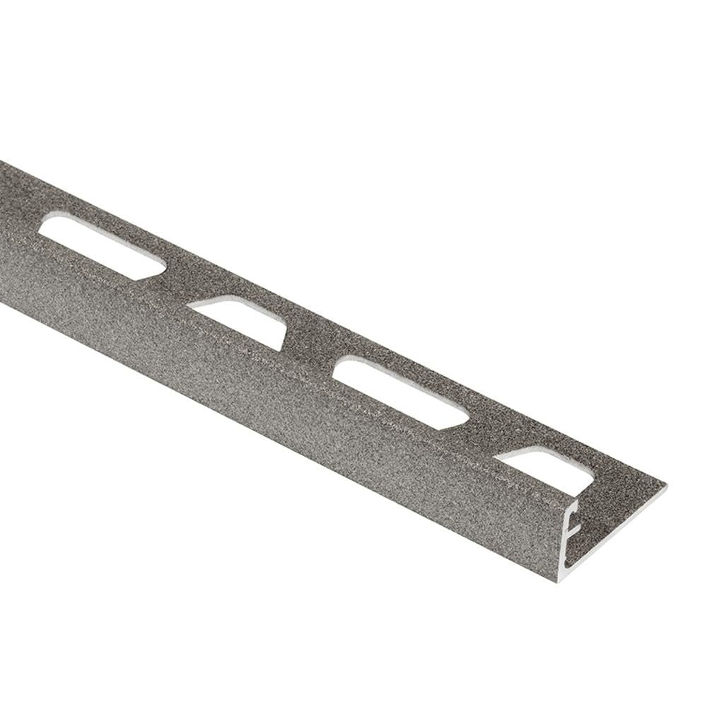 Schluter SCHIENE profilé de bordure de mur aluminium finition gris pierre 10 mm (3/8) x 8 ft 2-1/2 in