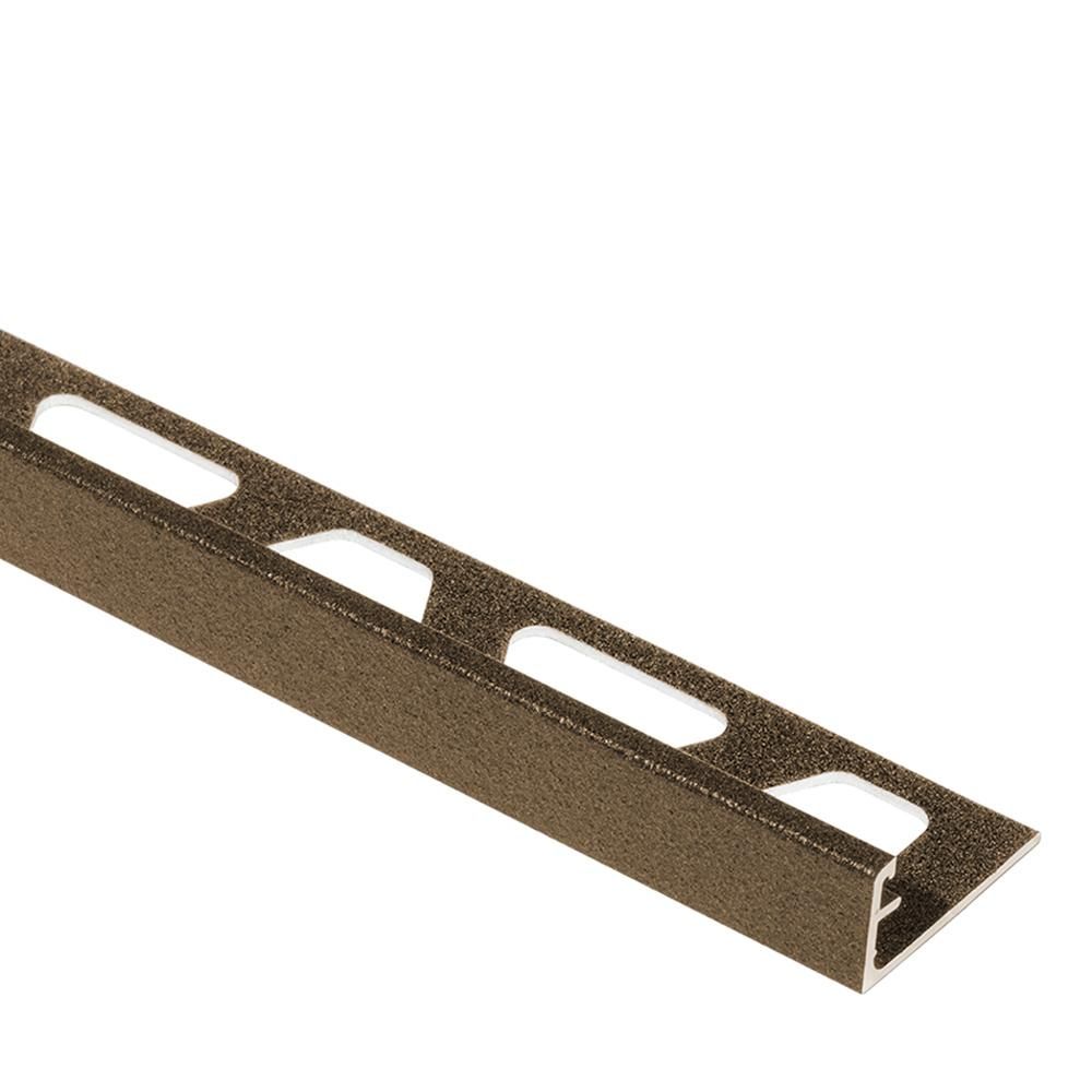 Schluter SCHIENE profilé bordure de mur aluminium bronze 12,5 mm (1/2 po) longueur 8 pi 2,5 po