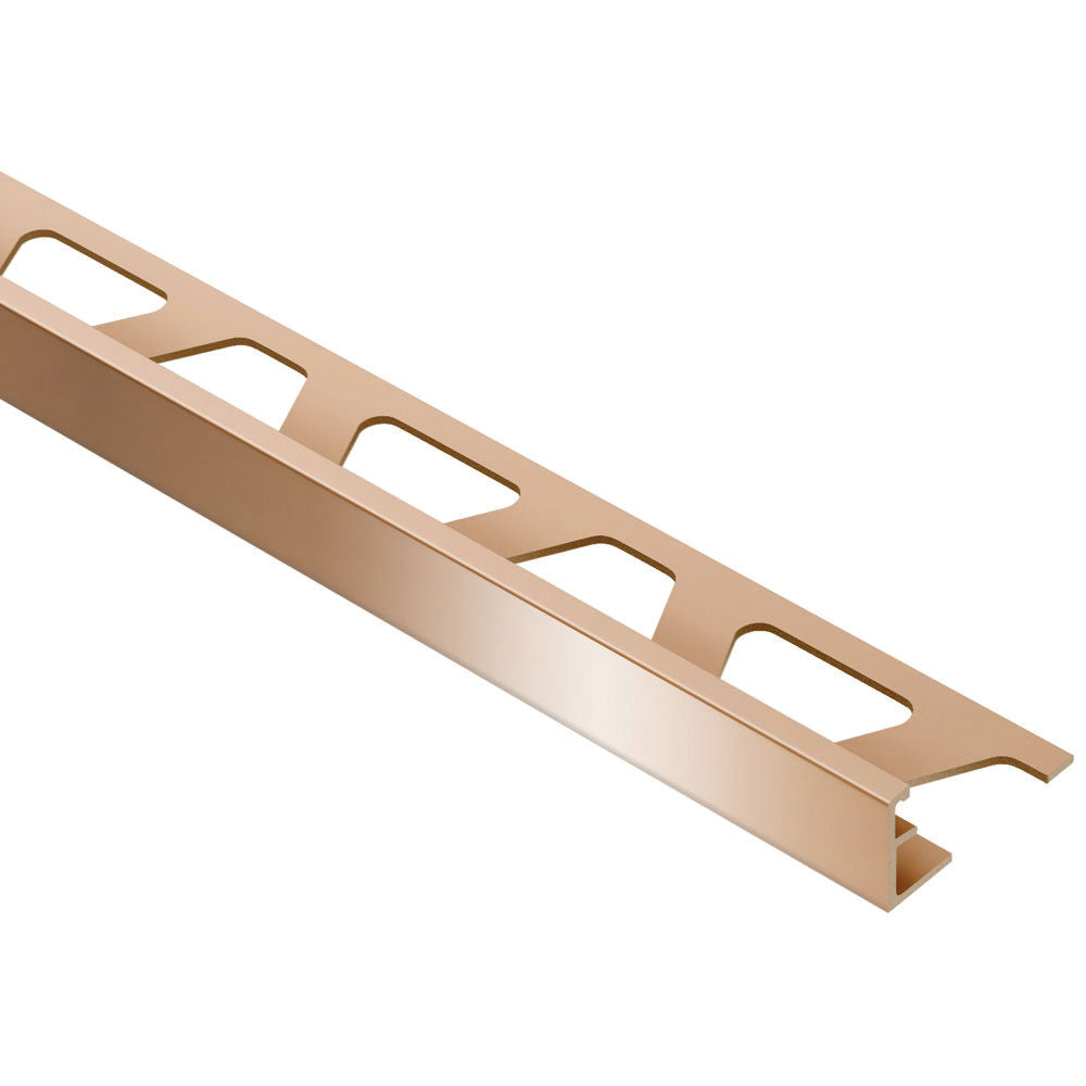 Schluter SCHIENE profilé bordure mur/plancher en aluminium anodisé cuivre poli, 1/4 pouce (6 mm) x 8 pieds 2,5 pouces