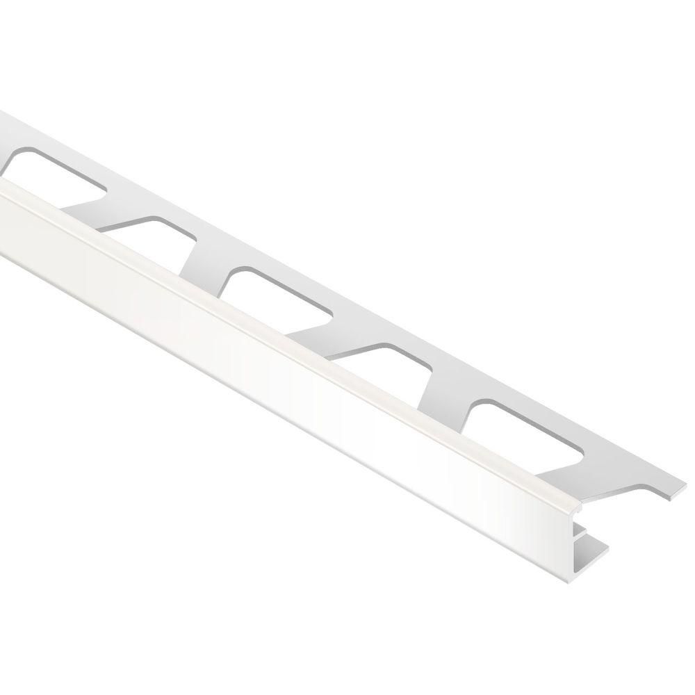 Schluter SCHIENE Profilé de bordure de mur aluminium blanc 1/4" (6 mm) x 8' 2-1/2"