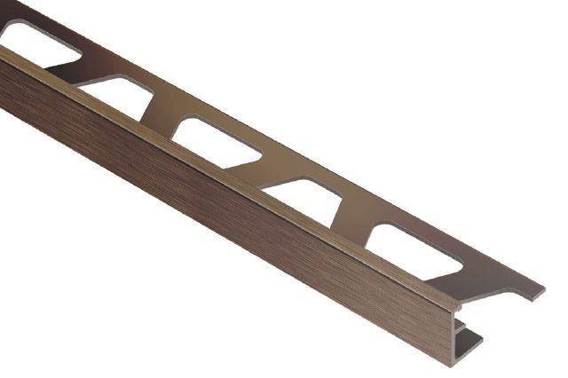 Schluter SCHIENE profilé de bordure mur/plancher aluminium anodisé bronze antique brossé 5/16 po (8 mm) x 10 pi
