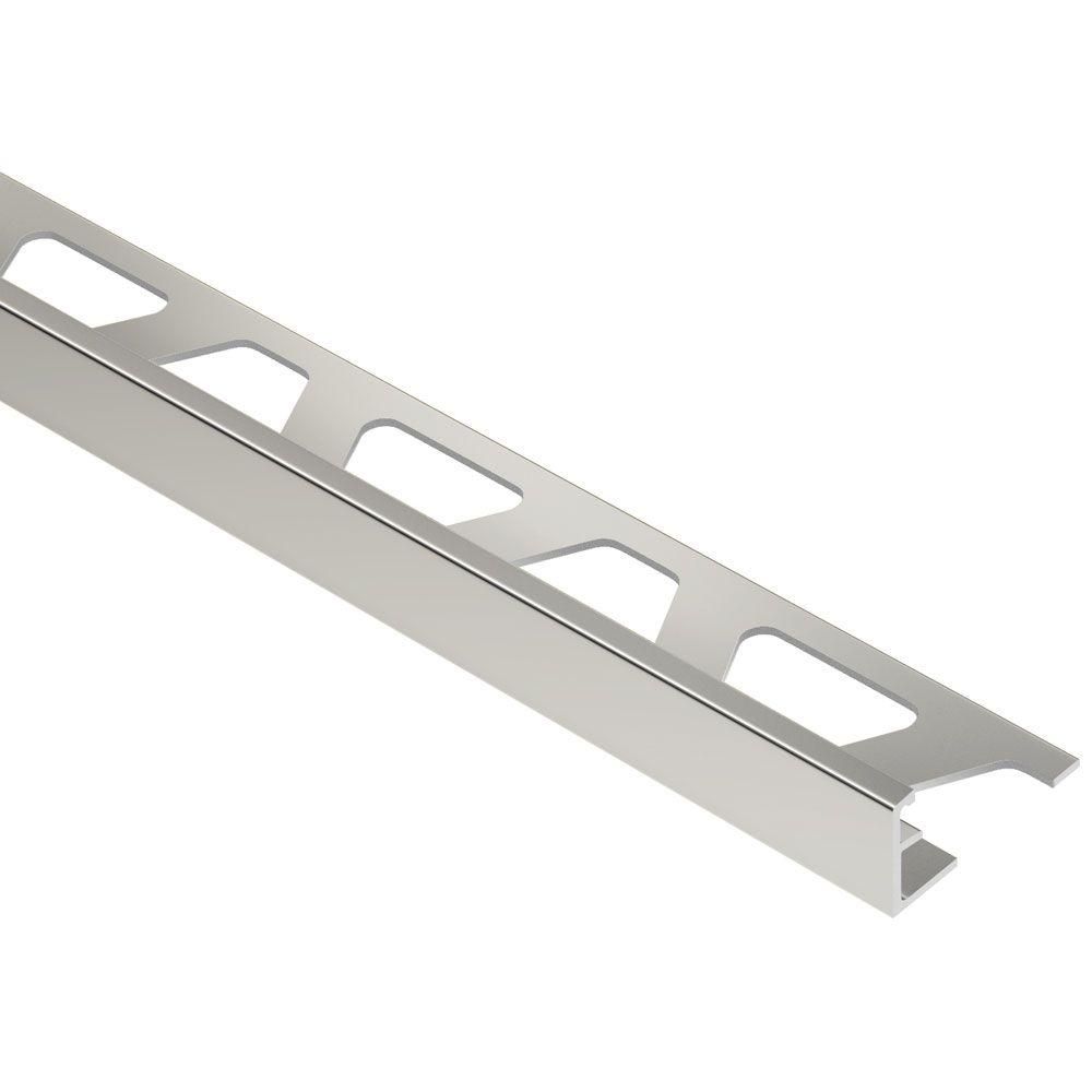 Schluter SCHIENE profilé bordure mur/plancher, aluminium anodisé nickel poli, 5/16 po (8 mm) x 8' 2-1/2