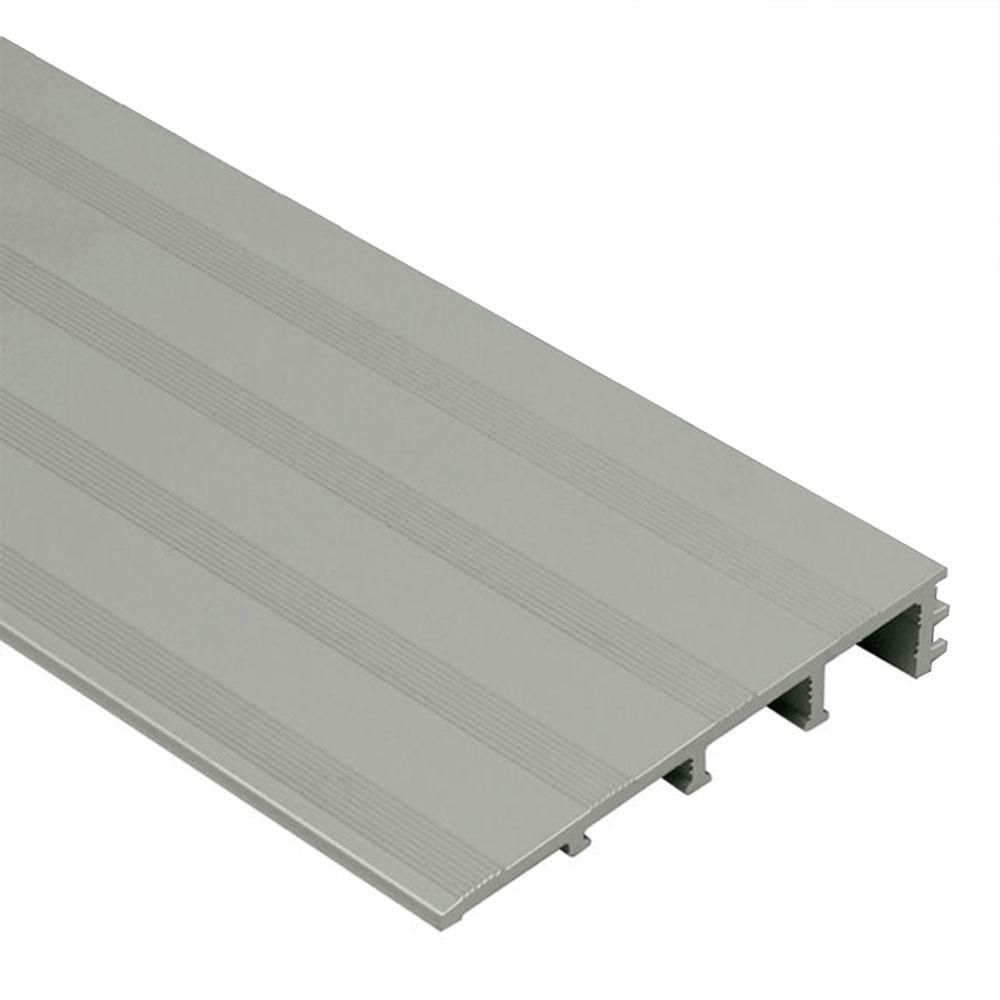 Schluter RENO-RAMP-K profilé réducteur large sans ancrage, aluminium anodisé mat, 2-1/2 in x 8 ft x 1/2 in (12,5 mm)