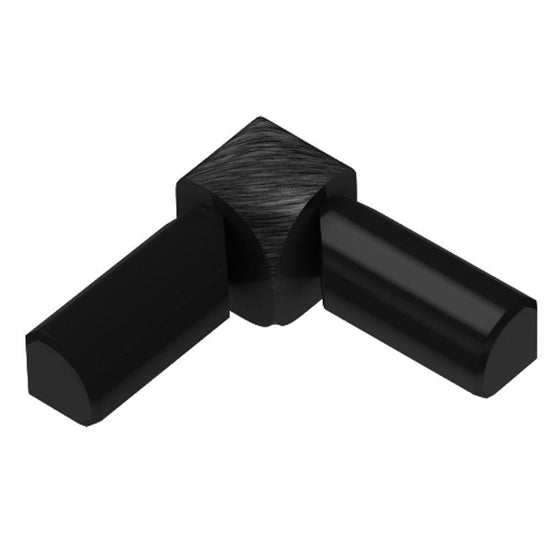 Schluter RONDEC Coin intérieur à 2 bouts 90° - aluminium anodisé noir brossé 3/8" (10 mm)