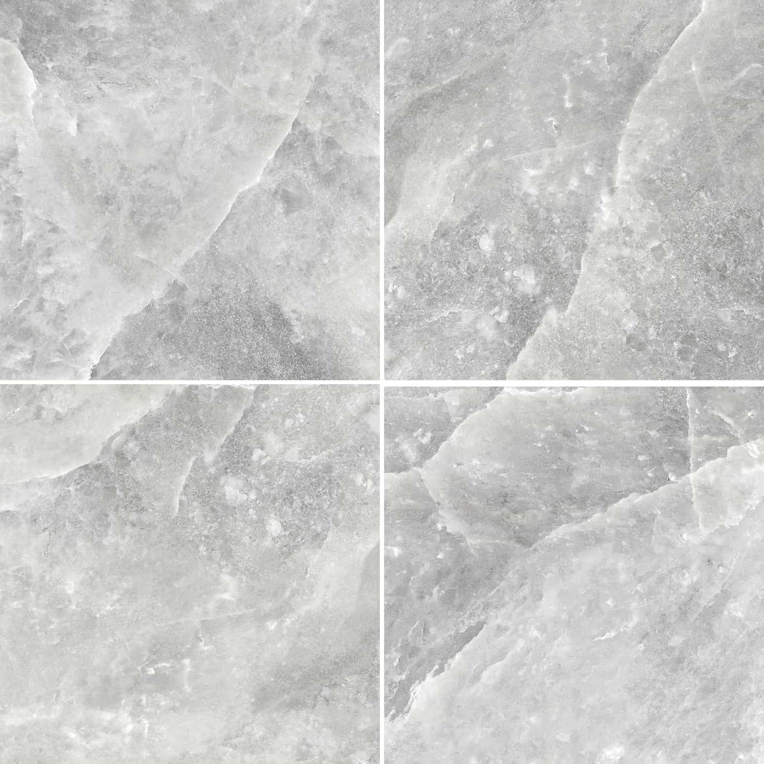 Carreaux de céramique Collection Rock Salt 24 po x 24 po gris poli