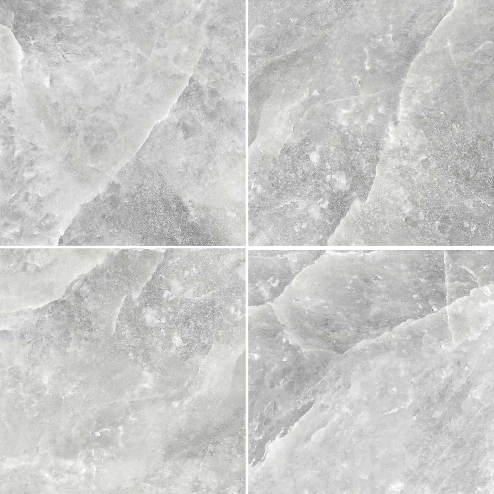 Carreaux de céramique Collection Rock Salt 24 po x 24 po gris poli