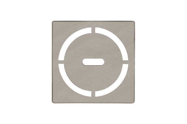 Schluter KERDI-DRAIN Ensemble de grille carrée Pure - acier inoxydable (V2) gris pierre 4"