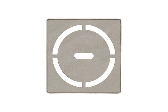 Schluter KERDI-DRAIN Ensemble de grille carrée Pure - acier inoxydable (V2) gris pierre 4"