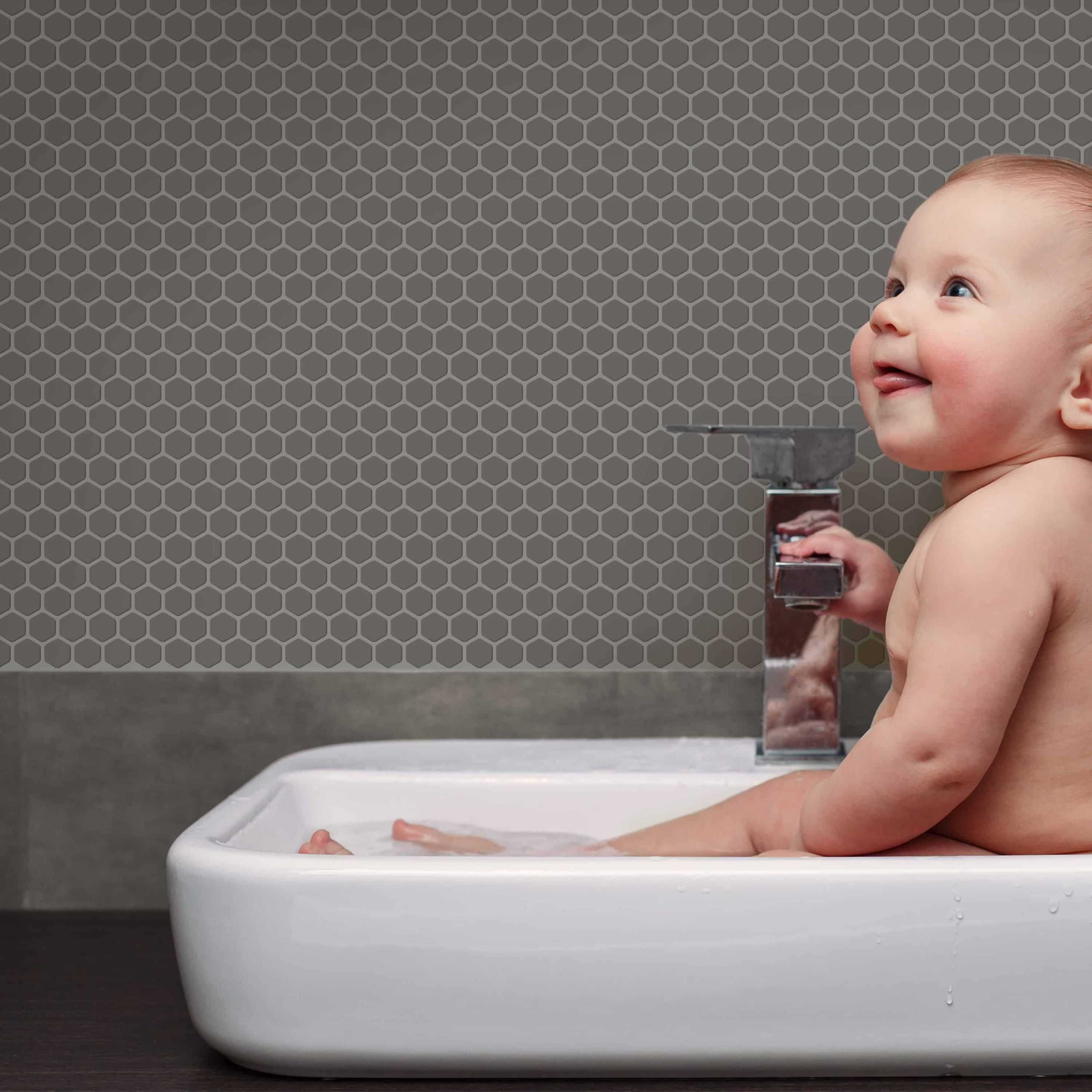 Carreaux de céramique | Collection Precious - Mosaïque Hex - 0,6 po x 0,6 po